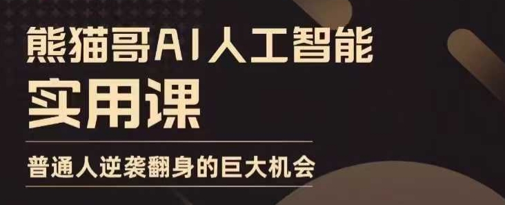 AI人工智能实用课，实在实用实战，普通人逆袭翻身的巨大机会-小何资源库