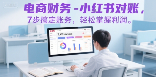 电商财务-小红书对账，7步搞定账务，轻松掌握利润-小何资源库