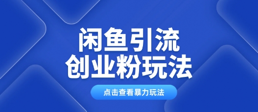 闲鱼引流创业粉0基础及可操作日引流百人保姆级教学-小何资源库