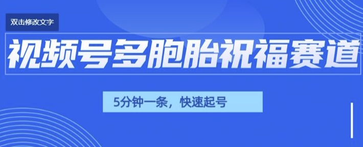 视频号最近爆火赛道，五胞胎送福，圈粉中老年，快速涨粉起号带货-小何资源库