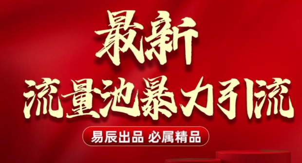 最新“流量池”无门槛暴力引流(全网首发)日引500+-小何资源库