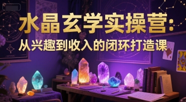 水晶玄学实操营：从兴趣到收入的闭环打造课-小何资源库