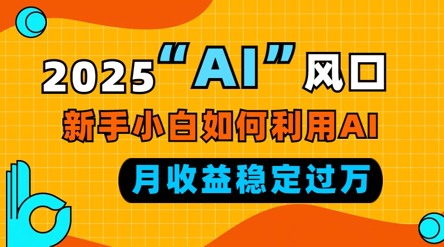 （13821期）2025“ AI ”风口，新手小白如何利用ai，每月收益稳定过万-小何资源库