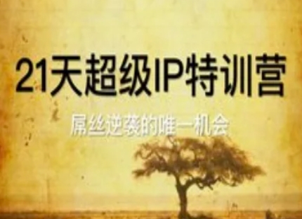 21天超级IP特训营，屌丝逆袭的唯一机会-小何资源库