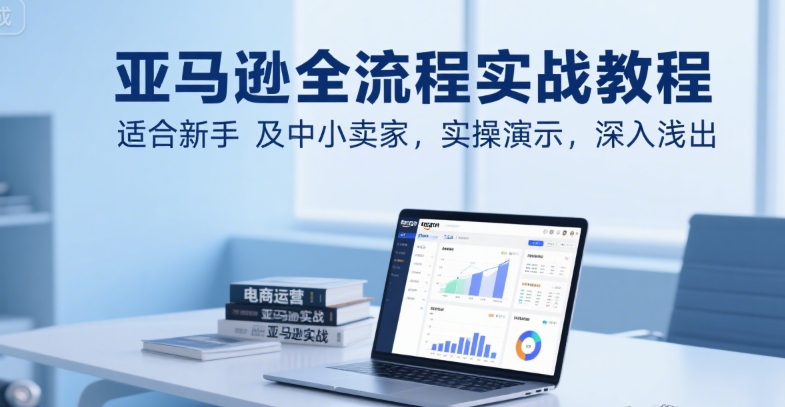 亚马逊全流程实战教程，适合新手及中小卖家，实操演示，深入浅出-小何资源库